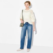 Women Openwork Crewneck Pullover Sweater - Wild Fable