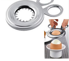 Stainless Boiled Egg Topper Shell Top Cutter Knocker Opener Kitchen Sliver Tool