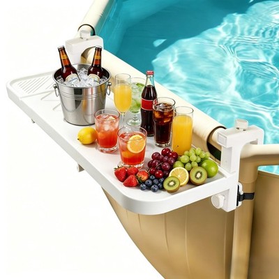 winemana Pool Bar for Above Ground Swim Up 38.4 x 12 x 1 inches, White