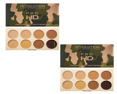 Pack of 2 Revolution Beauty PRO HD Camouflage Corrector Palette, Medium Dark