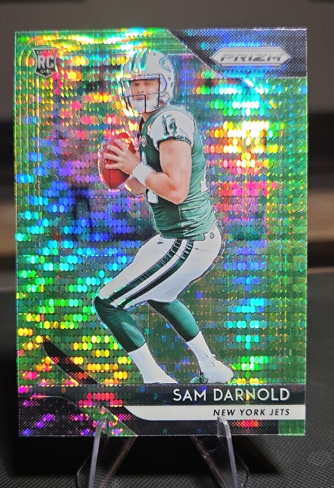 2018 Sam Darnold Panini Prizm #203 Neon Green Pulsar Prizm RC Seahawks Jets