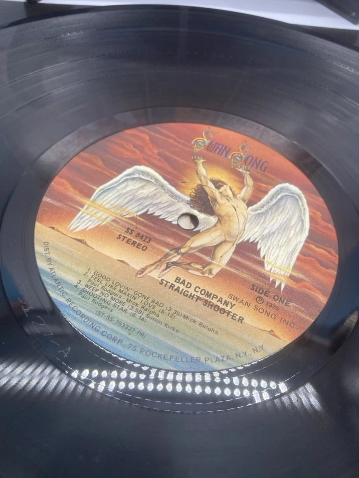 Bad Company Straight Shooter Vintage Vinyl LP 1975 Swan Song SS-8413 Foto 2 de 4