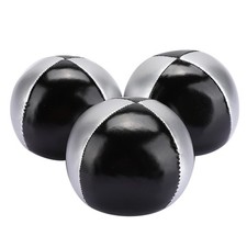 3PCS Black PU Leather Juggling Ball Set For Professional Performers New  