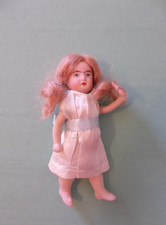 Antique All-Bisque German Jointed Mignonette 5.5" Doll with Blonde Mohair Hair