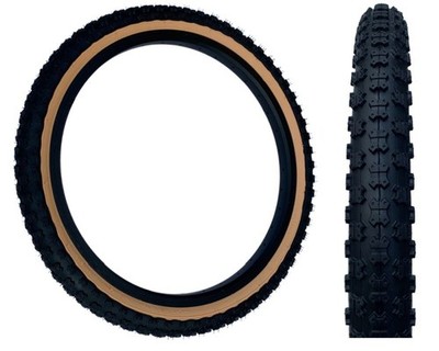 Baldys 16 x 1,75 schwarz mit hellbrauner Wand Kinder BMX Mountainbike Reifen