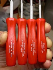 Snap-on Tools Hard Grip Red Mini Flathead Phillips Screwdriver Set Sddx40 R Snap-on Tools Hard Grip Red Mini Flathead Phillips Screwdriver Set Sddx40 R