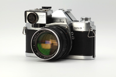 Minolta SR-3 Film Camera Auto Rokkor  58mm F1.4 from JAPAN w / Exposure Meter