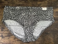Plus Size 22/24 Lane Bryant Cacique Comfort Bliss Hipster Gray Cheetah Leopard