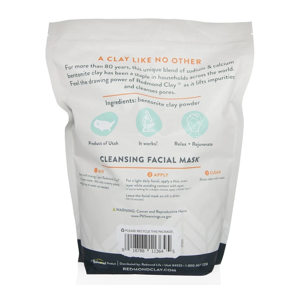 Natural Bentonite Clay, 6lb Bag - Soothing Mud Mask - Image 4 of 4
