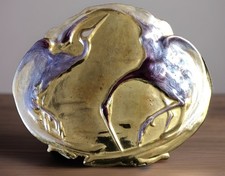 Vintage Charmant Flamingo Belt Buckle Beverly Hills Purple Gold Tones 200