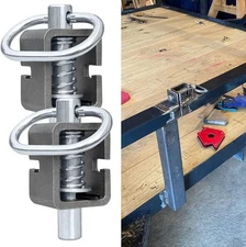 2PCS Weld-On Spring Pin Latch Lock Assembly for Utility Trailer Tail Gate Loaded