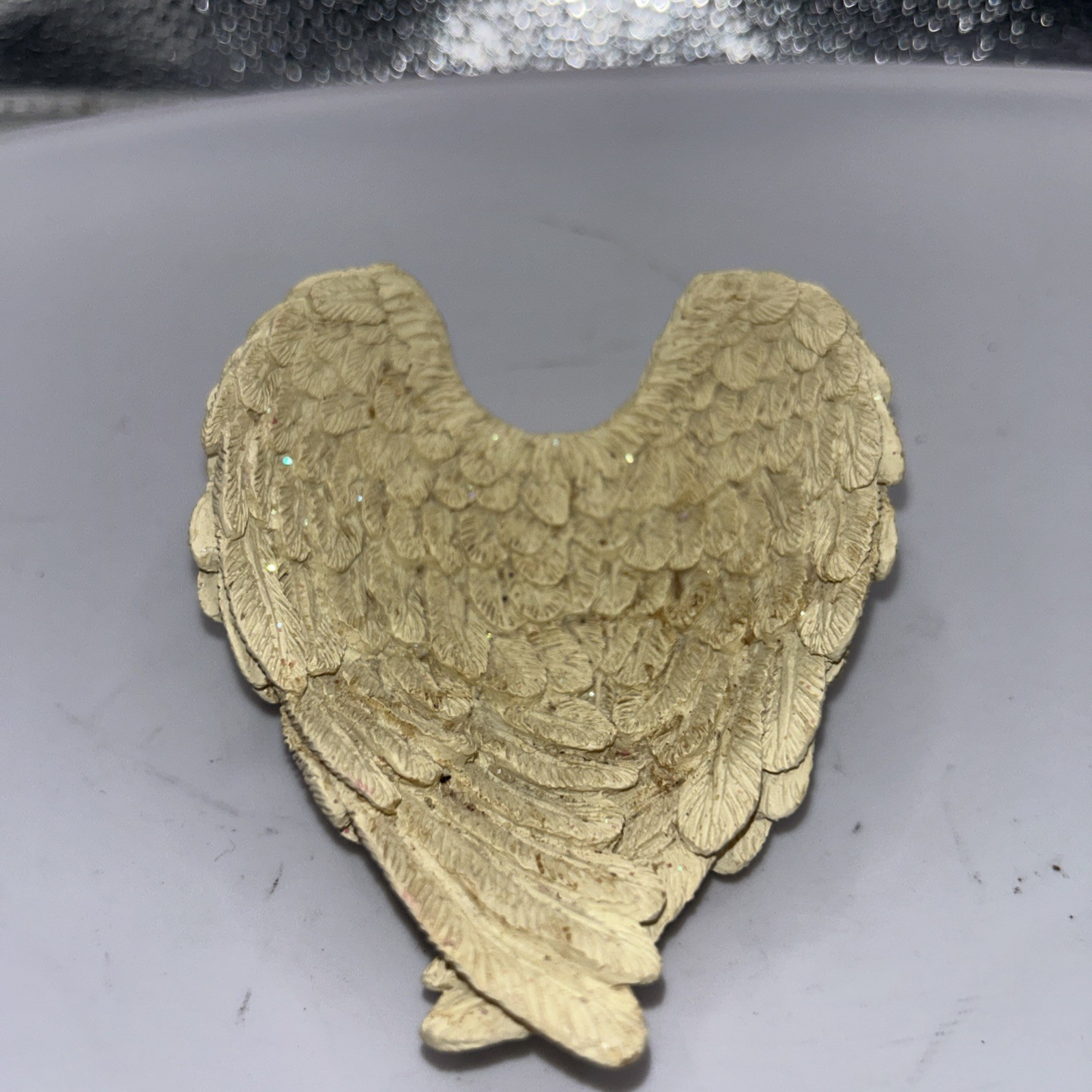 Angels Wings Decorative Ceramic Trinket Dish