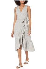 Madewell L25506 Women's Jordan Cascading Ruffle Wrap Midi Dress XS