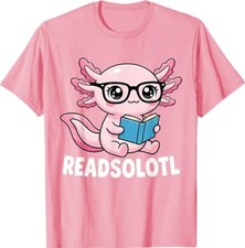 Axolotl Read Books Outfit Cool Reading Kids Book Character T-Shirt