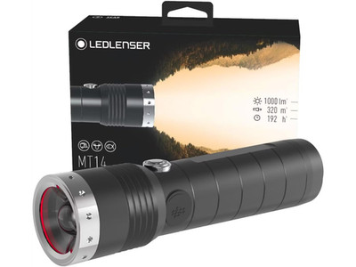 Ledlenser MT14 LED Taschenlampe   1000 Lumen, wiederaufladbar, USB, 320 m Reichw