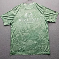 Realtree Fishing Men's Size XL Green Camouflage Short Sleeve Athletic T-Shirt