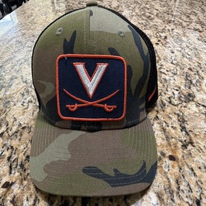 University of Virginia UVA Cavaliers Camo Mesh Trucker Hat Embroidered V Patch