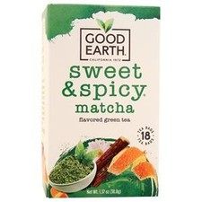 Good Earth Teas Sweet  Spicy Flavored Green Tea Matcha 18 pckts