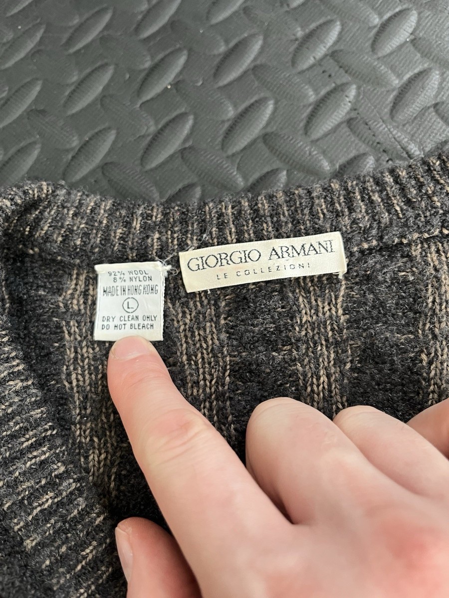 Vintage Giorgio Armani Le Collezioni Men's Sweater Crew Neck Wool
