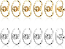 12 Pcs Earring Backs for Heavy Earrings, Droopy Ear Support Lifter