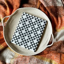 New! Handmade Book Sleeve Padded Fabric Book Cover Ghost Themed 8”x 10”