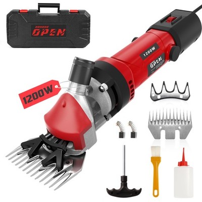 1200W Sheep Shears Clippers, 3200RPM 6-Speed Adjustable Heavy Strawberry Red