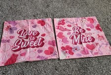 Valentine Throw Pillow Covers 18" X 18" Set of 2 NEW Decorative