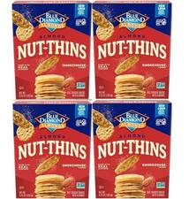 Blue Diamond Almonds Nut-Thins Cracker Crisps Smokehouse Flavor 4.25 oz (4 Pack)