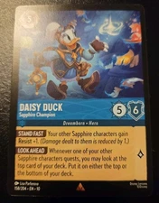 Daisy Duck - Sapphire Champion 158/204 Rare Whispers In The Well Disney Lorcana