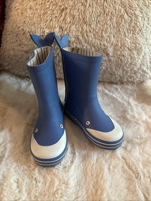 Baby Boden Whale Wellies Rain Boots Size US 5.5-6 EU 22 Waterproof Gently Loved