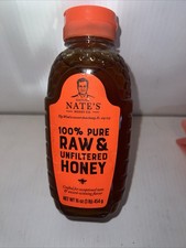 Nate's 100 Pure Raw Unfiltered Honey - Award-Winning Taste 16oz. Squeeze B...