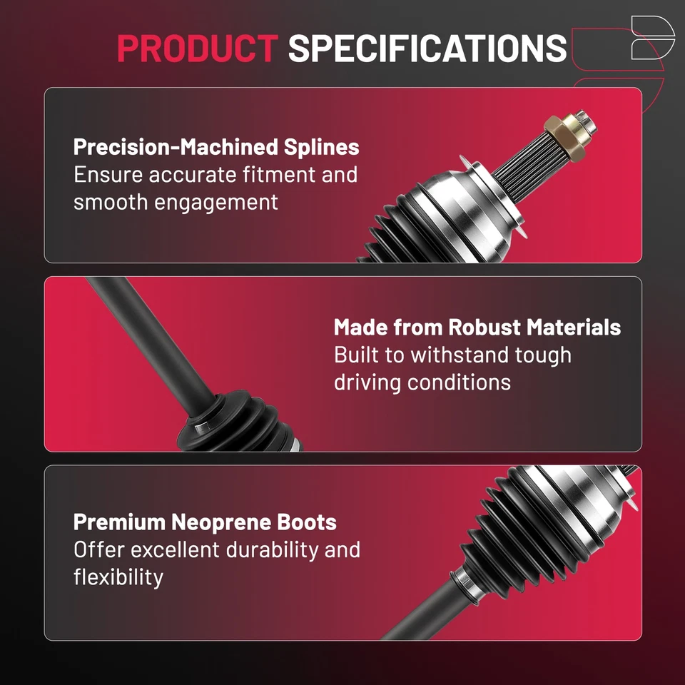 2 ejes CV delanteros para Subaru Legacy Outback 2005-2009 Subaru Impreza 2008-2011 Foto 2 de 4