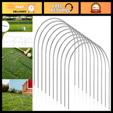 Set of 10 Croquet Wickets - Metal Hoops with Galvanized Coating for Lawn Game