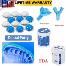 Dental Putty Fast Set PVS VPS Impression Material Impression Trays Upper/Lower