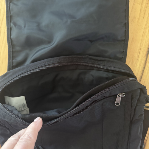 Vintage The North Face Black Canvas Messenger Bag Laptop Bag Briefcase RARE 2000 - 第 12/18 張圖片