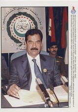 A17 A1793 Saddam Hussein at Arab Summit, Baghdad 1990 Iraq
