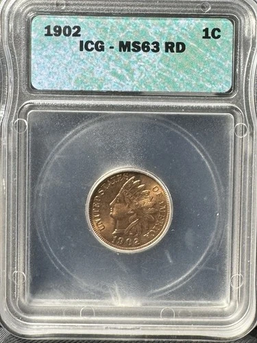 1902 Indian Head Cent ICG MS63 RD