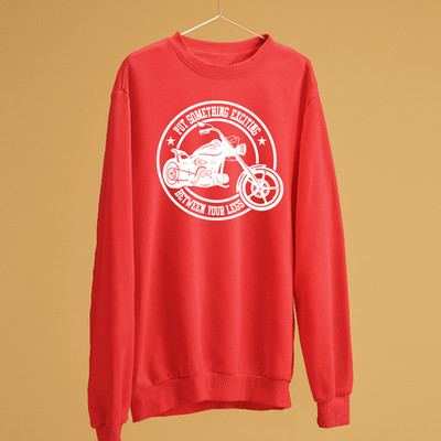 Setzen Sie etwas Aufregendes zwischen die Beine Sweatshirt Motorradfahrer Sportbekleidung Geschenk