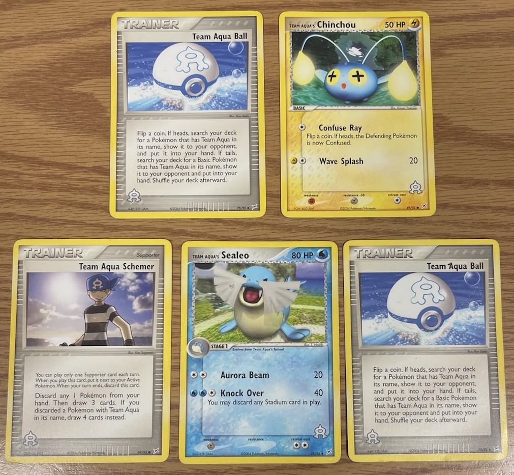 Pokemon Team Magma Vs Team Aqua Ball Mid Era NM Aqua Trainer