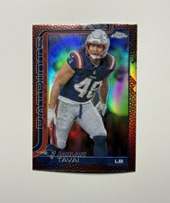2025 Topps Chrome Football Jahlani Tavai Football Leather Refractor Parallel#213