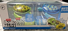 2 Zuru Robo Alive Robo Turtle Robotic Swimming Turtle, Blue Green