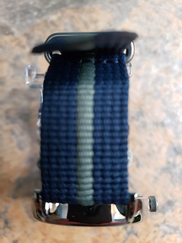 Timex T2N654, Men's "Weekender" Blue Strap Fabric Watch, Indiglo, NEW - Picture 2 of 5