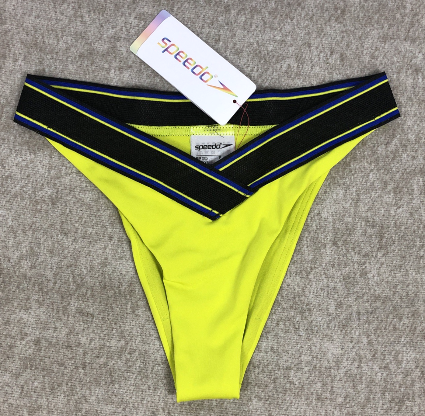 Speedo Women's Green Solid Patterned V Bottom Swim Brief - 6 (2Xs) - Image 3