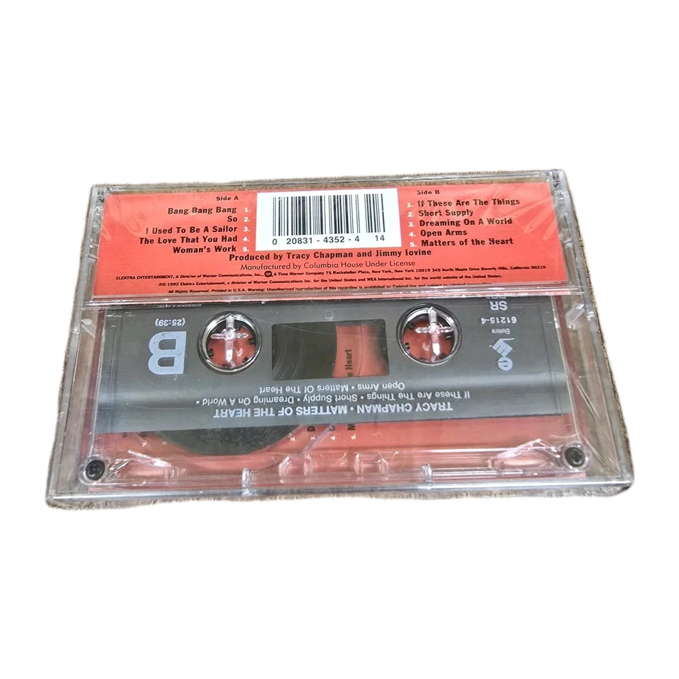 Tracy Chapman Matters Of The Heart Cassette Tape 1992 Columbia House Sealed NOS - Image 2 of 4