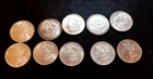 10 Morgan Silver Dollars-Average Dates-In an Almost. Unc. or Better-90% Silver