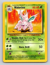 Nidorino 37/102 Base Set Unlimited Uncommon
