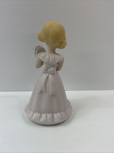Vintage Enesco Growing Up Birthday Girls Blonde Age 5 Porcelain Figurine 1981 - Picture 2 of 7