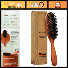 Classic German Boar Bristle Hair Brush - Conditions, Exfoliates Scalp, Fine to N