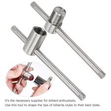 Stainless Steel Billiard Cue Tip Suppressor Tool Shaper for 11/14mm SnookerStick