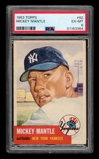 1953 Topps Set-Break # 82 Mickey Mantle PSA 6 EX-MT